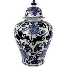 Mikasa Moor Blue Blanc Kapaklı Küp 38X60CM