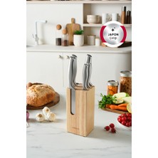 UltraMint Şampiyon Çelik 6 Parça Standlı Bıçak Seti, Profesyonel Mutfak Gereçleri