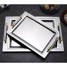 UltraMint Mercan Silver 2'li Ikramlık Sunum ve Çay Tepsisi MRC02