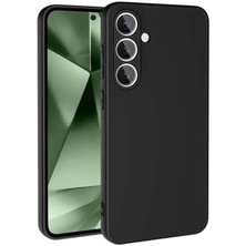 Storemax Ggm Aksesuar Galaxy S24 Fe ile Uyumlu Içi Kadife Kamera Korumalı Lansman Silikon Kılıf Ince Yapılı Tam Koruma Sağlayan Kamera Korumalı Kılıf (Siyah)