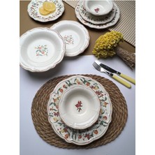 UltraMint 6 Kişilik 24 Parça Porselen Yemek Takımı, Şık ve Dayanıklı Tasarım