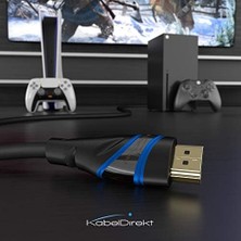 Storemax – 10K & 8k HDMI Kablosu, HDMI 2.1 B – 2m, 0,5-5m Arası Mevcut – Sertifikalı, Almanya’da Geliştirilmiş (Ultra Yüksek Hız Kablosu Pc, Ps5, Xbox, Monitör ve Tv Için – Siyah-Mavi)