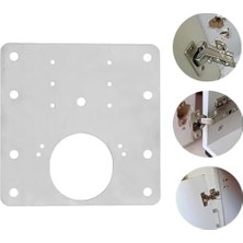 Storemax Paslanmaz Menteşe Tamir Plakası, Menteşe Sabitleme Braketi, Deve Boynu, Düz, Frenli, Tüm Menteşelere Uygundur, Ahşap, Mobilya, Raf, Dolap Için Onarım Kiti, 6 Adet Vida Kite Dahildir, 9*9 cm