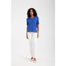 Vita Fortuna V Yaka Basic Kadın Tişört - VK0098