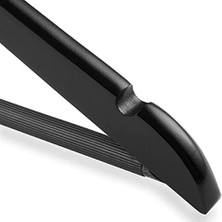 Storemax 24 Adet Ahşap Görünümlü Plastik Askı, Siyah, Elbise Gömlek Pantolon Kıyafet Askısı Kalın Sağlam Malzeme