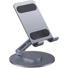 Plentiful Taşınabilir Katlanabilir 360 Dönebilen Metal Telefon ve Tablet Standı