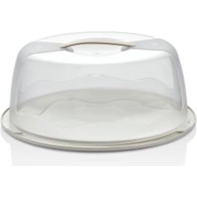 Storemax Geçmeli Kilitli, Kapaklı ve Kulplu Yaş Pasta, Kek Taşıyıcı, Mutfak Saklama Için Yuvarlak, Bpa Içermeyen Kek Fanusu, Börek, Çörek Saklama Kabı,, Turta Taşıma Kutusu (1, Krem, 12×28)