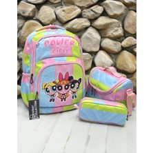 MegiHero  Kız Çocuk Ilk Okul Çantası 3'lü Set Ilkokul Çantası Karakter Desenli Takım