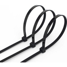 Storemax 3,6X300 mm Siyah Kablo Bağı | 100 Adet Naylon 6.6 Plastik Cırt Kelepçe | 30 cm Kablo Toplayıcı | 18 kg Çekme Mukavemetli Kablo Düzenleyici