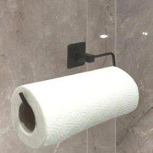 Storemax Havlu Askısı Siyah Yapışkanlı Lüks Tasarım Solo Peçetelik Havluluk, Solo Peçetelik Havlu Kağıdı Askısı(Kaliteli ve Yapışkanlı)