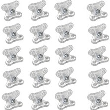 Storemax 20 Adet Şeffaf Açılı Köşebent – Vidalı Dolap ve Raf Sabitleme Aparatı, Çektirme Köşebent Seti, Şeffaf Dayanıklı Mobilya Bağlantı Köşeliği