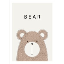 Boketto Opus - Bebek / Çocuk Odası Sevimli Ayı Dekoratif Poster Modern Duvar Posteri Estetik Tablo