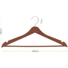 Storemax 24 Adet Kahverengi Ahşap Görünümlü Plastik Askı Kıyafet Elbise Gömlek Askısı Gümüş Kanca