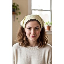 Mufin Collection El Yapımı Fisto Pamuklu Kumaş - Dantel Detaylı - Bağcıklı Bandana