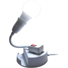 Storemax 1 Adet Oynar Başlıklı Akrobatik Fişli Açma Kapama Anahtarlı Prize Takılan E27 Ampul Duy, Gece Lambası, 180 Derece Bükülebilir