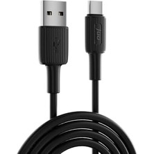 Storemax 12W Usb-A To Type-C Silikon Hızlı Şarj ve Data Kablosu Siyah 1 Metre