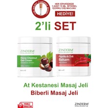 Zinderm Biberli Balsam Masaj Jeli Kremi 500 ml ve At Kestanesi Balsam Masaj Jeli Kremi 500 ml