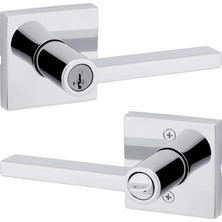 Storemax Kapı Kolu Akıllı Anahtar Anahtar Anahtar Güvenlik Anahtarlı Giriş Kilidi, Cilalı Krom Kare Gül