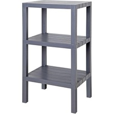 Storemax 3 Katlı Köşe Rafı | Banyo, Mutfak ve Kiler Için Yer Tasarruflu Organizer | Çok Amaçlı Plastik Raf | 3 Farklı Renk Seçeneği (38X29X74CM) (Gri)