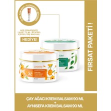 Çay Ağacı Yağı Kremi Balsamı ve Aynısefa Yağı Kremi Balsamı 90ML