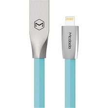 Storemax Lıghtnıng Çinko Alaşım Yassı Dörtgen Kablo 1m 2.4A Mavi