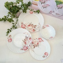 UltraMint 24 Parça Şeffaf Cam Yemek Takımı 6 Kişilik Set