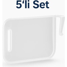 Storemax Store Çok Amaçlı Buzdolabı Raf Ayırıcı 5’li Set, Şeffaf Plastik Düzenleyici Aparat, Içecek ve Sos Şişesi Organizer