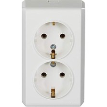 Storemax Beyaz Ikili Topraklı Priz