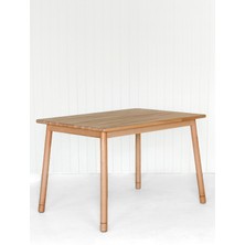 Unboxdeco Alaçatı Masif Kayın Ahşap Mutfak Masası -  115 x 80 cm