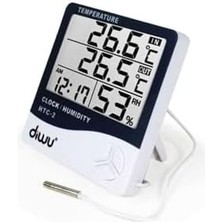 Storemax Htc-2 Problu Termometre Higrometre. Sıcaklık Nem Ölçer Saat