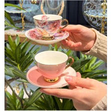 UltraMint 6 Kişilik Porselen Kahve Fincan Takımı, Zarif ve Şık Tasarım