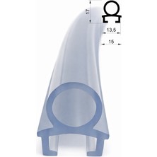 MAKPLASTİK FİTİL PROFİL No 57 Otomatik Bariyer Fitili 6 Metre Şeffaf