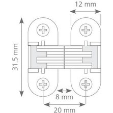 Storemax Hırdavat Plastik Oval Masa Menteşesi Gövde (2 Adet) Beyaz
