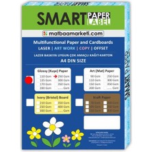 Kuşe Gramajlı Kağıt A4 250 gr - 100 Adet | Smart Paper Label