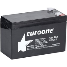 Zibox Euroone EO-129.0 12 Volt  9 Amper Bakımsız Kuru Akü