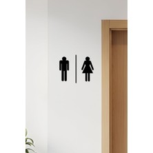 Storemax Wc Tabelası, Tuvalet Levhası, Kadın Erkek Tabela OS38