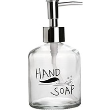 Storemax Cam Sıvı Sabunluk,el Sabunu Yazılı 300ML 7,6X15,5CM