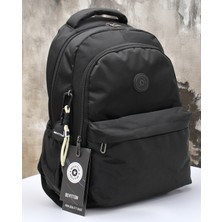 Bevitton Su Geçirmez Kumaş Okul Çantası Unisex Siyah Okul Sırt Çantası 2200 Siyah