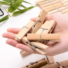 Storemax Doğal Ahşap Çamaşır Mandalları, 20 Adet, 6 cm Uzunluk, 1.2 cm Genişlik, Çamaşır ve El Işi Için Kullanılabilir Bambu Mandal Kıyafet Asmak Için, Sürdürülebilir Ahşap Mandallar, Çamaşır Asmak