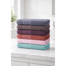 Elif Mira 6 Lı El Yüz Havlusu Seti %100 Pamuklu 50X90 cm Pure Cotton
