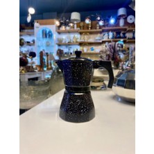 PremiumPort Siyah 6 Fincanlı Moka Pot, Zarif ve Pratik Kahve Demleme Aracı