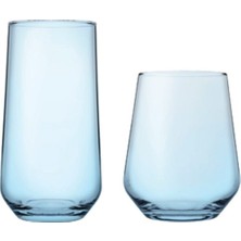 UltraMint Turkuaz Renkli 12 Parça Su ve Meşrubat Bardağı Seti