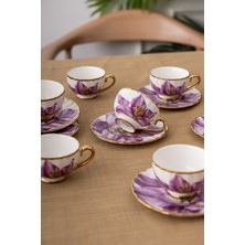 UltraMint 6 Kişilik Kahve Fincan Takımı, 80 Ml, Şık ve Zarif Tasarım