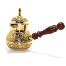 PremiumPort 6'' Pirinç Cezve, Şık ve Dayanıklı, Mutfaklarınızın Vazgeçilmezi