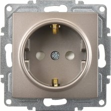 Günsan Elektrik Günsan Visage Çocuk Korumalı Topraklı Priz, Mocha (Mekanizma + Tuşkapak) (Çerçevesiz)