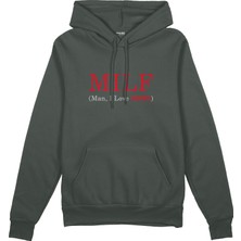 The Lucid Lab Mılf / Man I Love Ferrari Oversize Hoodie- Antrasit