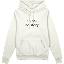 The Lucid Lab No Risk No Story Oversize Hoodie - Beyaz