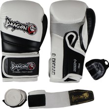 Dragondo Attack 6 Boks Eldiveni Muay Thai Kick Boks Eldiveni Bandaj Dişlik ve Taşıma Çantalı Set