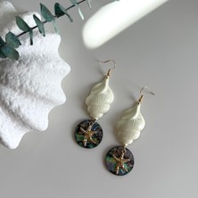 Alice İsstanbul Sedefli Beyaz Deniz Kabuğu Küpe