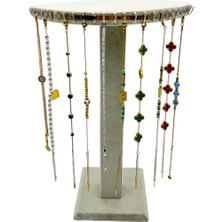 Sezgin Kutu ve Aksesuar Ay Model Bileklik Tesbih ve Zincirlik Standı Gri